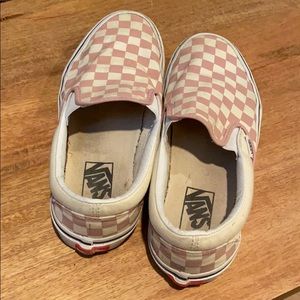 Vans Shoes - Rose Check Classic Vans Slip Ons Vans Shoes - Rose Check Classic Vans Slip Ons